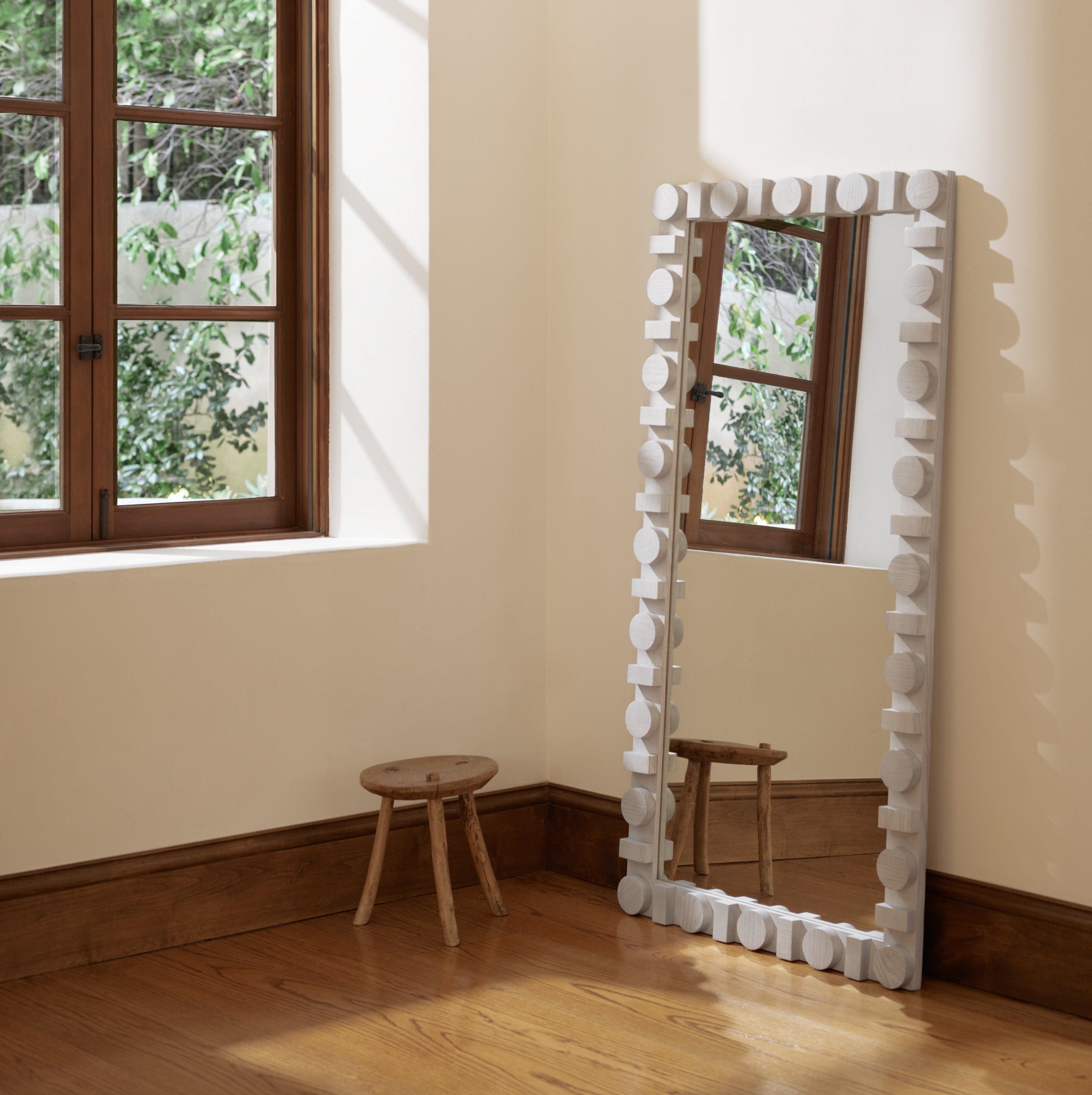 Sorenson Blockwork Trim Floor Mirror