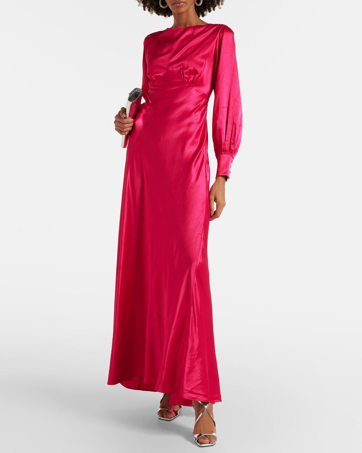 Marni Paneled Satin Gown