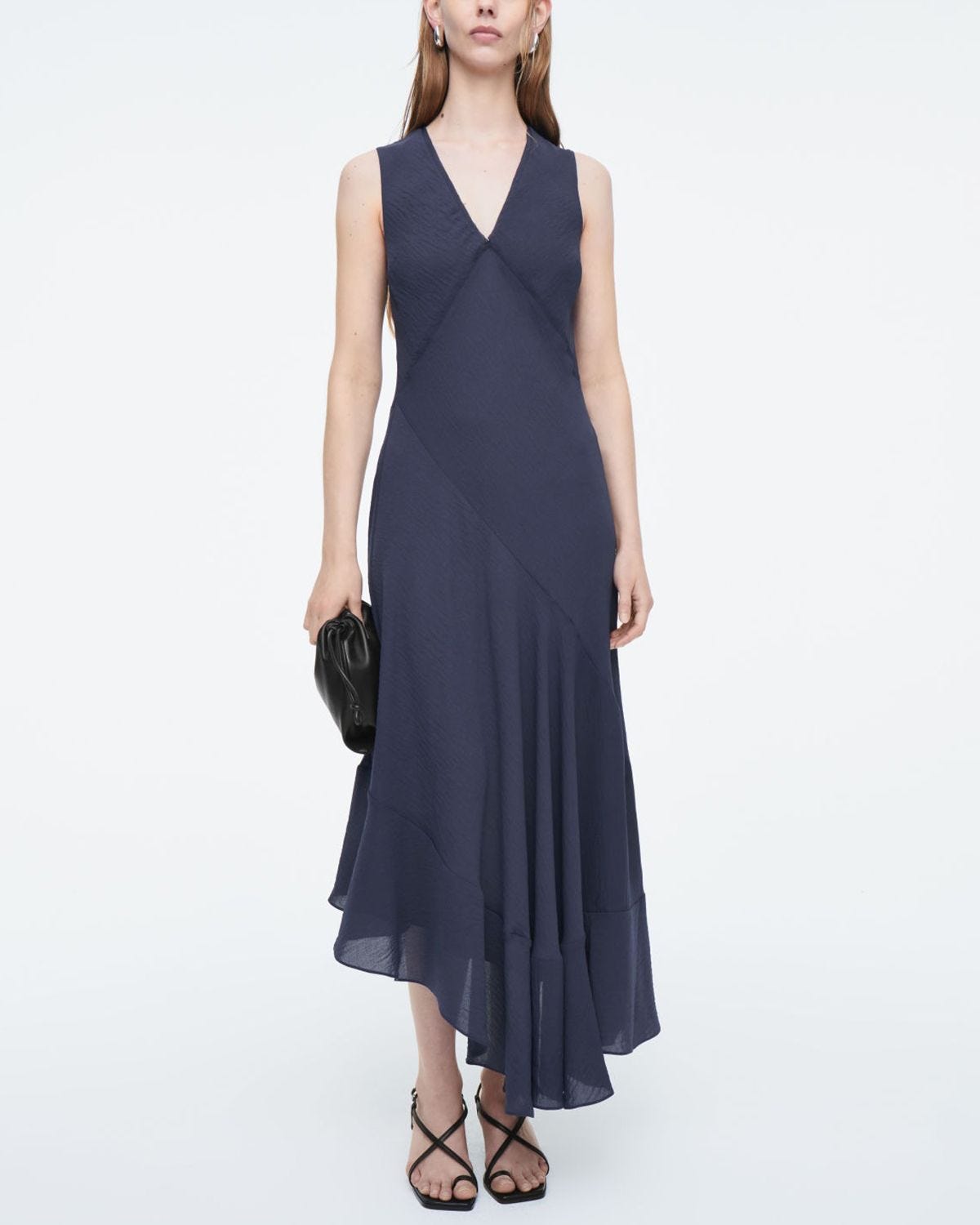 Floaty Asymmetric Midi Dress