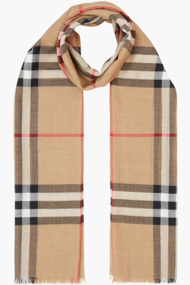 Giant Check Print Scarf