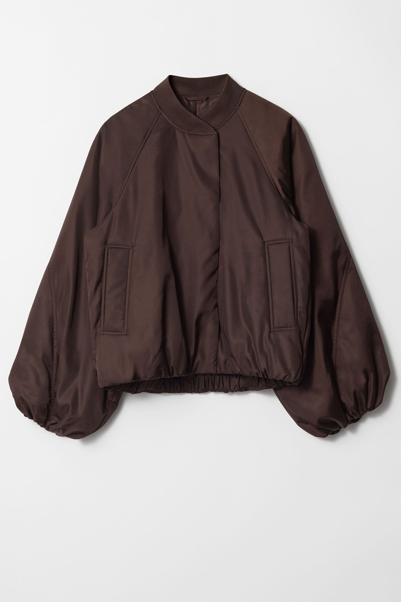 Voluminous-Sleeve Bomber Jacket