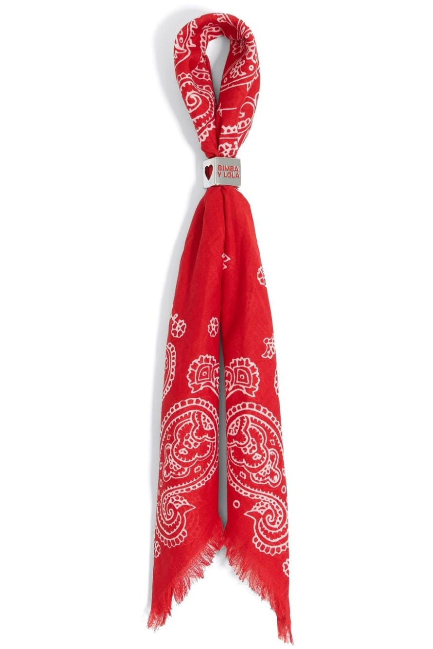 Bandana-Print Bag Charm