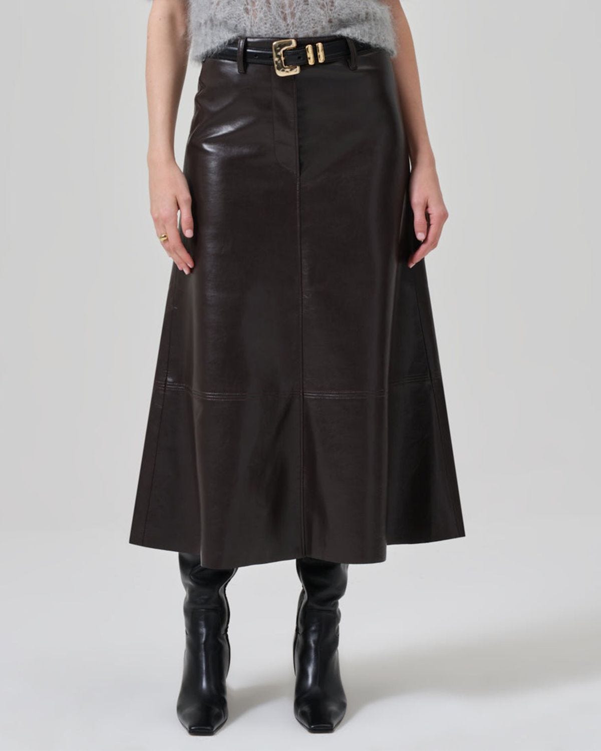 Cassia Leather Skirt