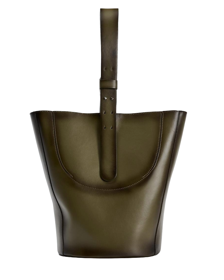 Large Leather Bucket Bag