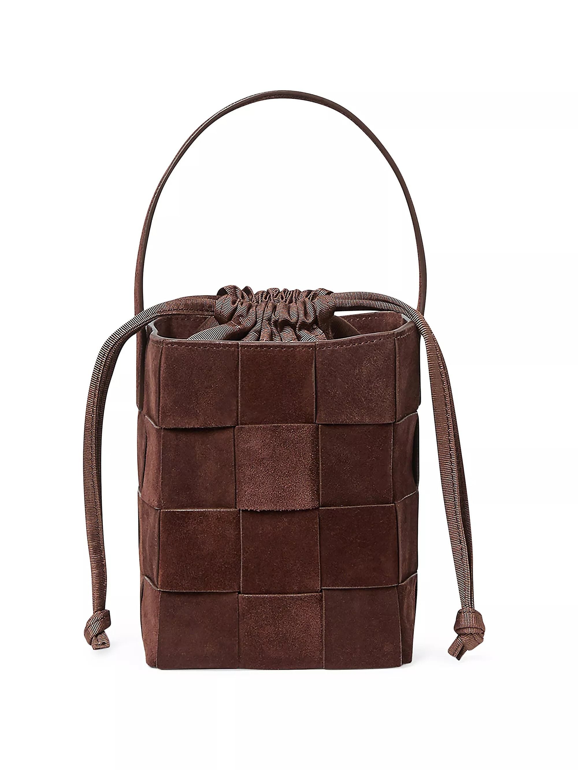 Laith Woven Suede Bucket Bag