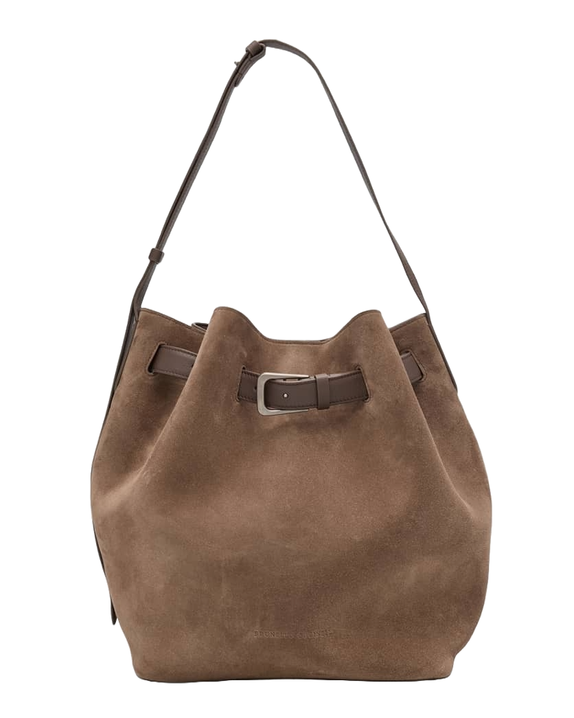 Belt Velour Bucket Bag