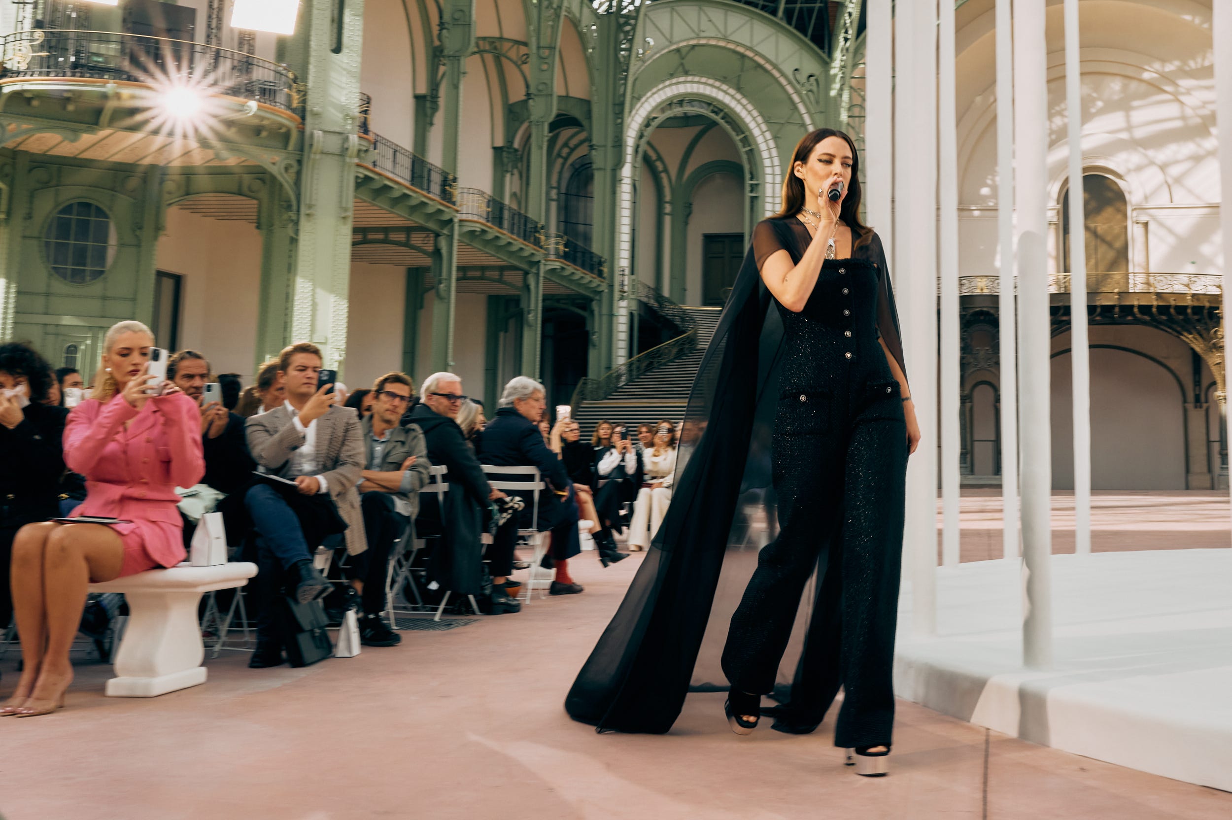 riley keough walking during the chanel performance