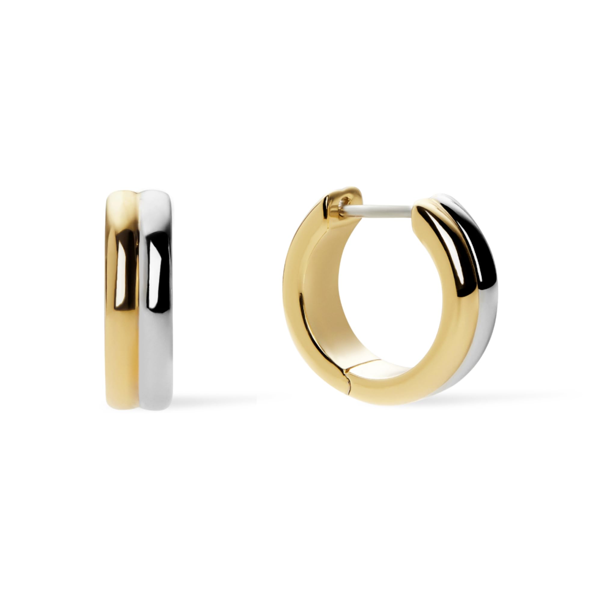 Asher Two-Tone Hoop Earrings