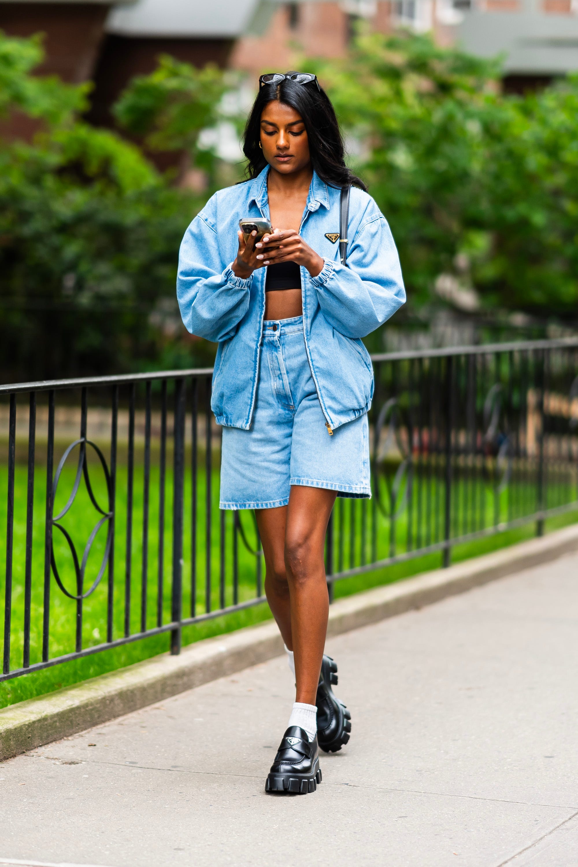 new york, new york may 13 simone ashley is seen in midtown on may 13, 2024 in new york city photo by gothamgc images