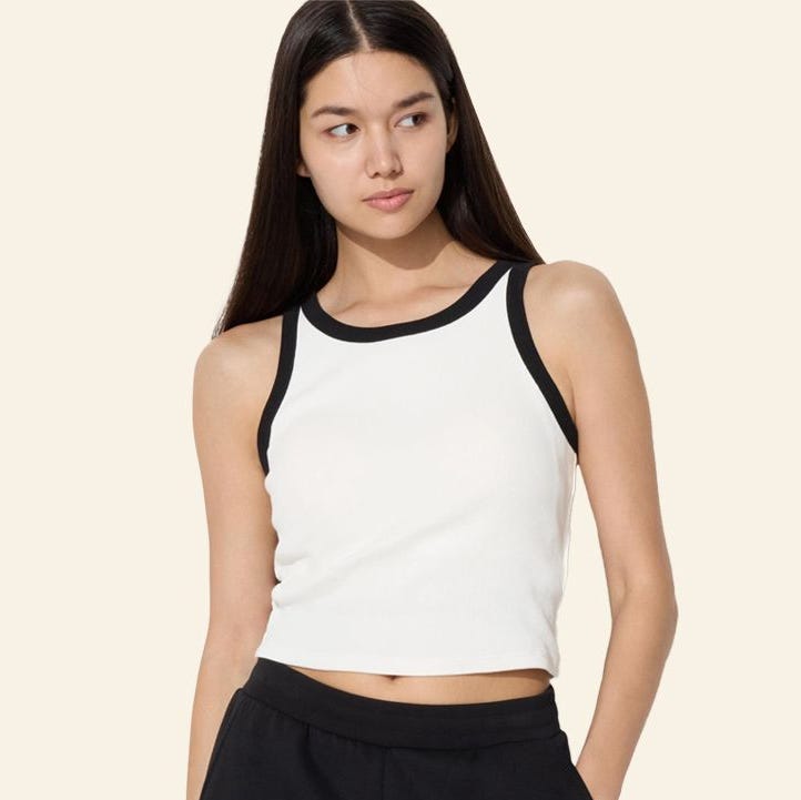 Ribbed Cropped Sleeveless Bra Top