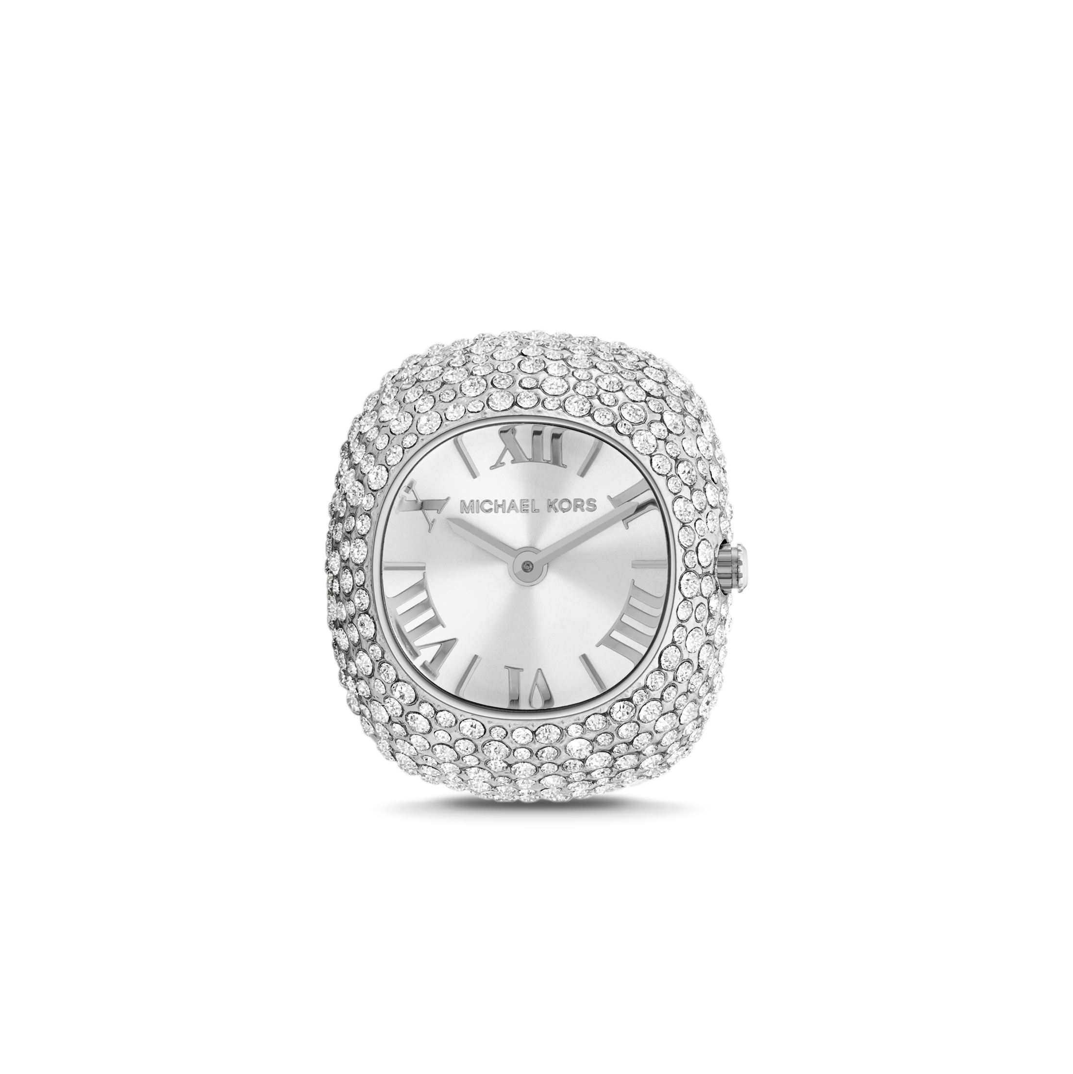 Rylee Pavé Silver-Tone Ring Watch