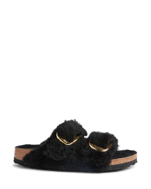 Arizona Big Buckle Shearling Slide Sandals