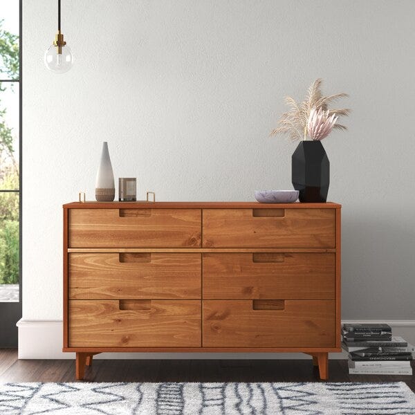 Caramel Helmick Double Dresser