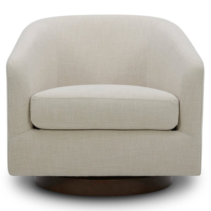 Bennett Upholstered Swivel Barrel Chair