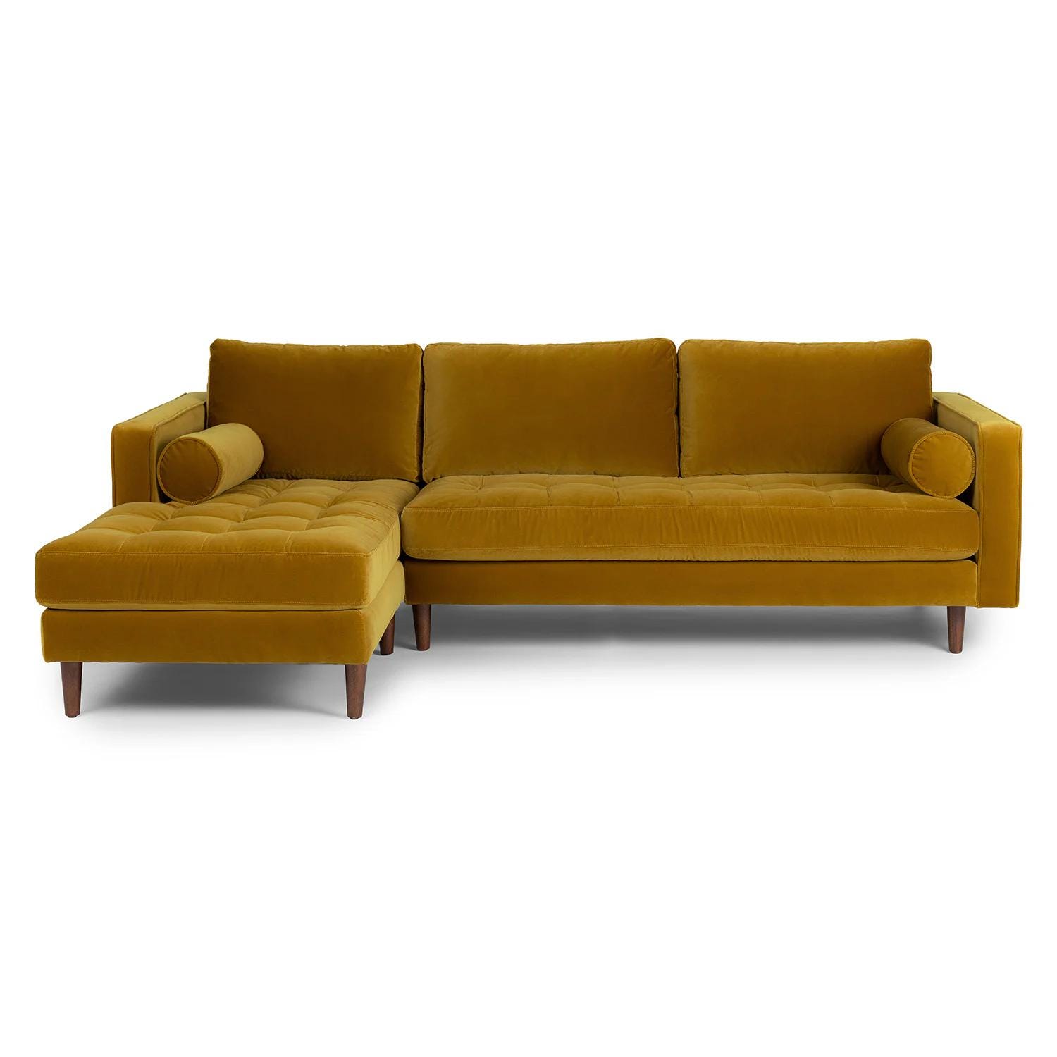 Sven 100" Tufted Velvet Left Sectional