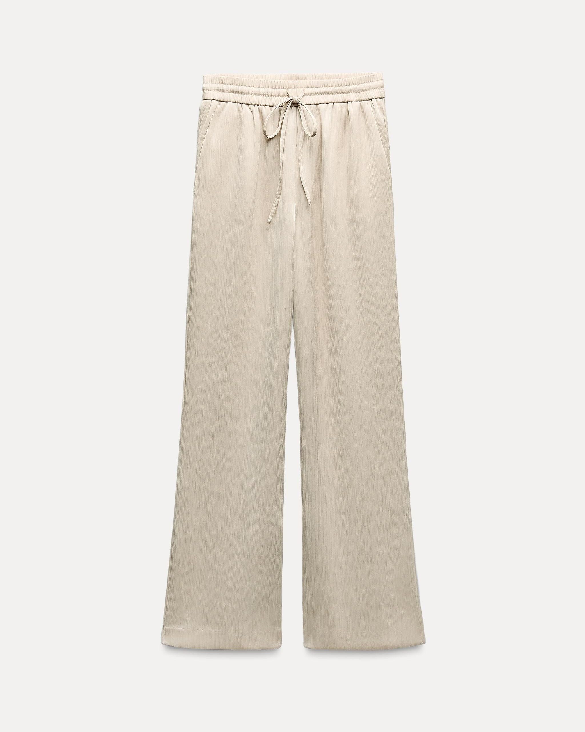 Wrinkled Effect Wide-Leg Pant