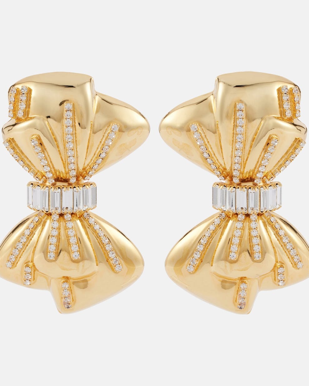 Crystal-Embellished Clip-On Earrings