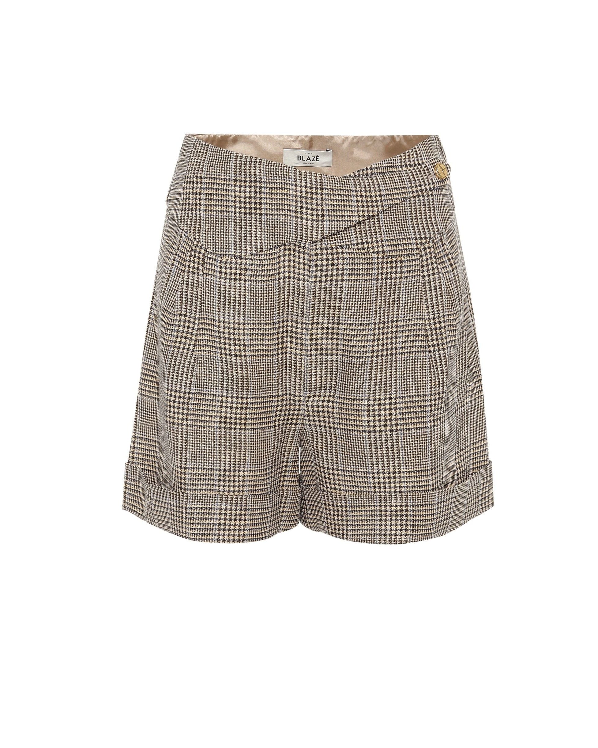 Basque Linen And Wool Shorts