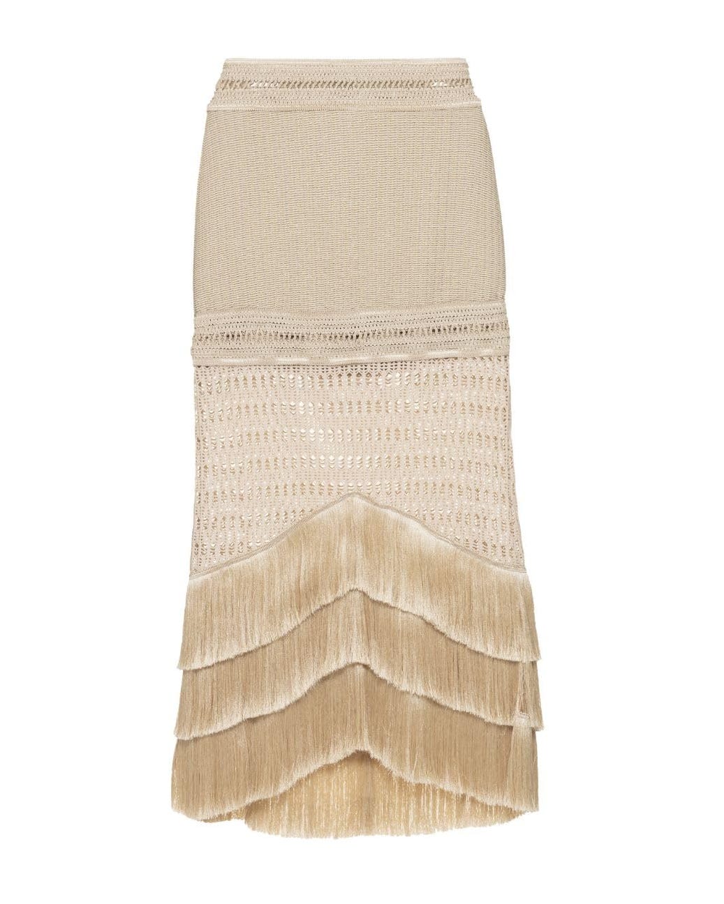 Fringe Maxi Skirt