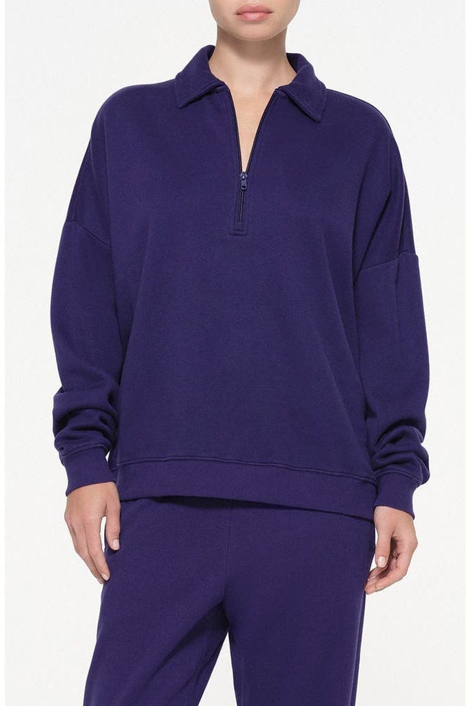 Oversize Fleece Half Zip Pullover 