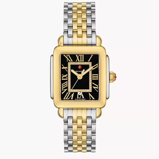 Deco Madison Mid Two-Tone 18K Gold-Plated Diamond Watch