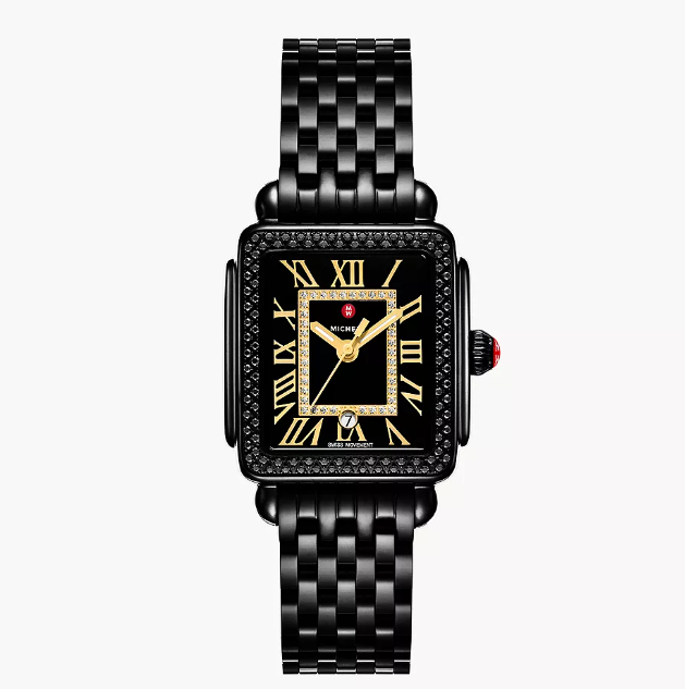 Deco Madison Mid Noir Stainless Steel Diamond Watch 