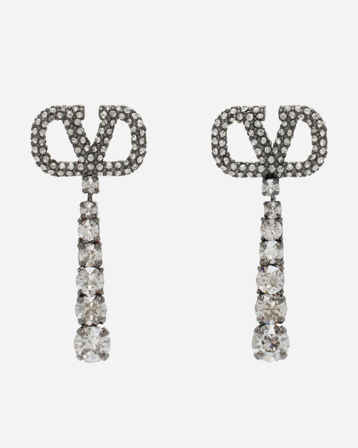 Gunmetal VLogo Signature Earrings