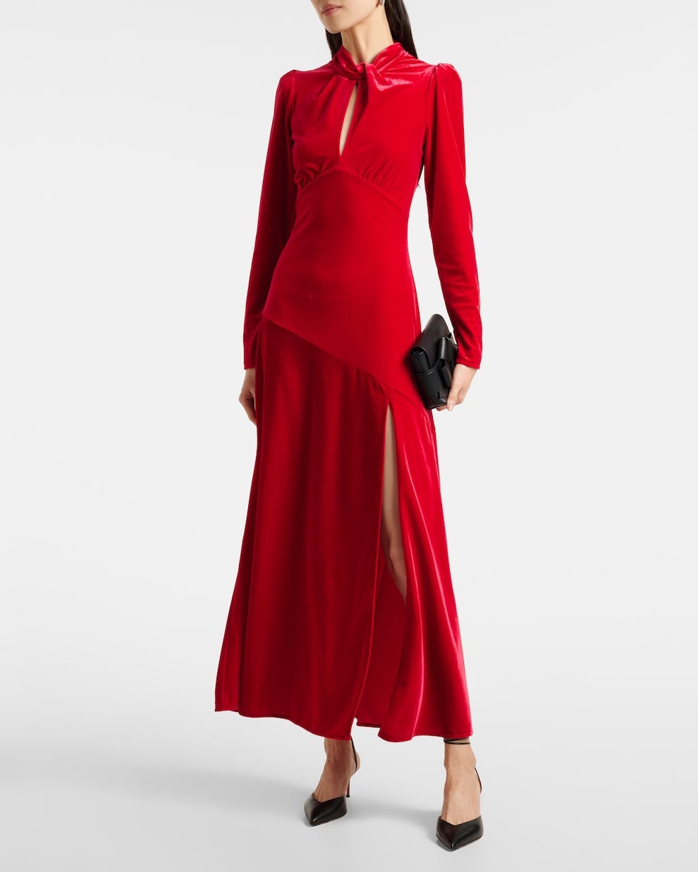 Velvet Jersey Midi Dress