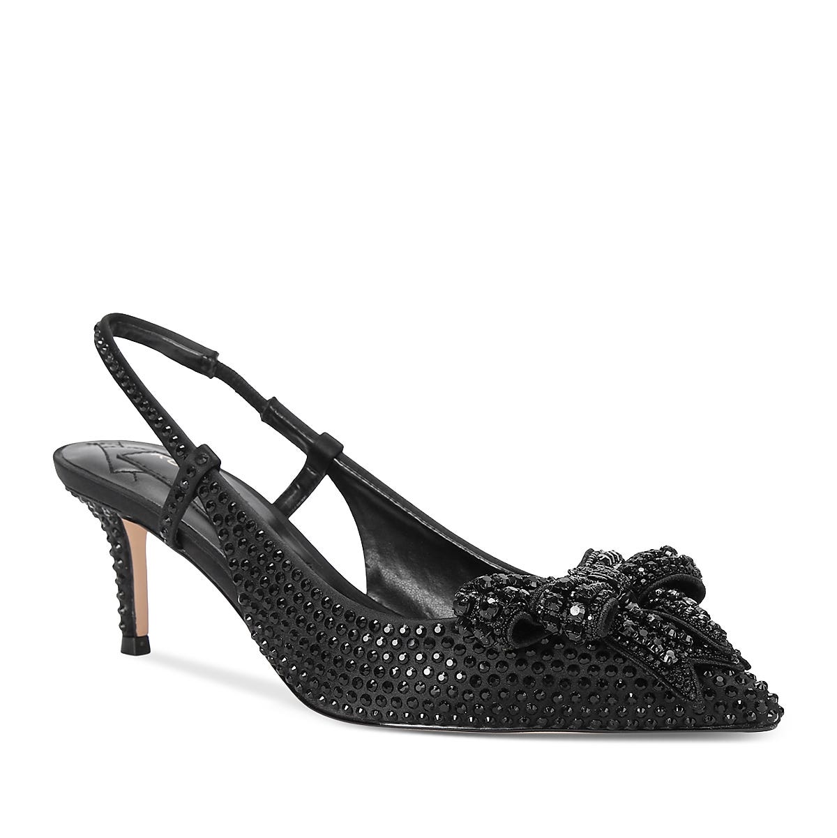 Belgravia Bow Crystal Slip On Slingback Pumps