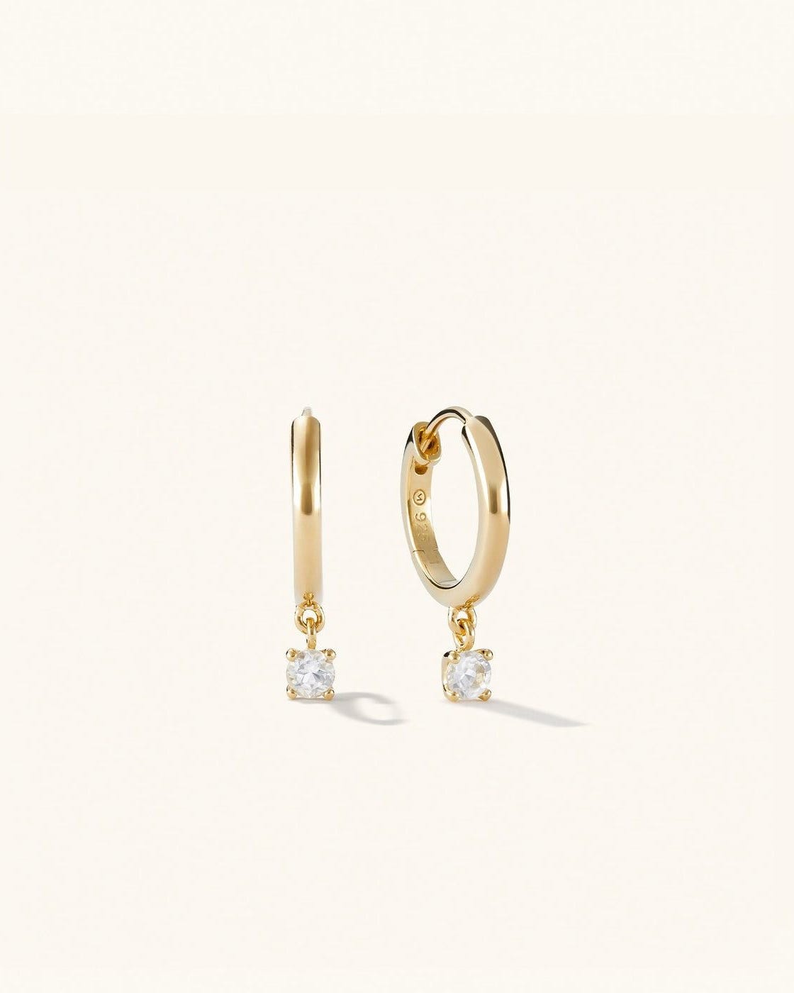 Round Topaz Hoops