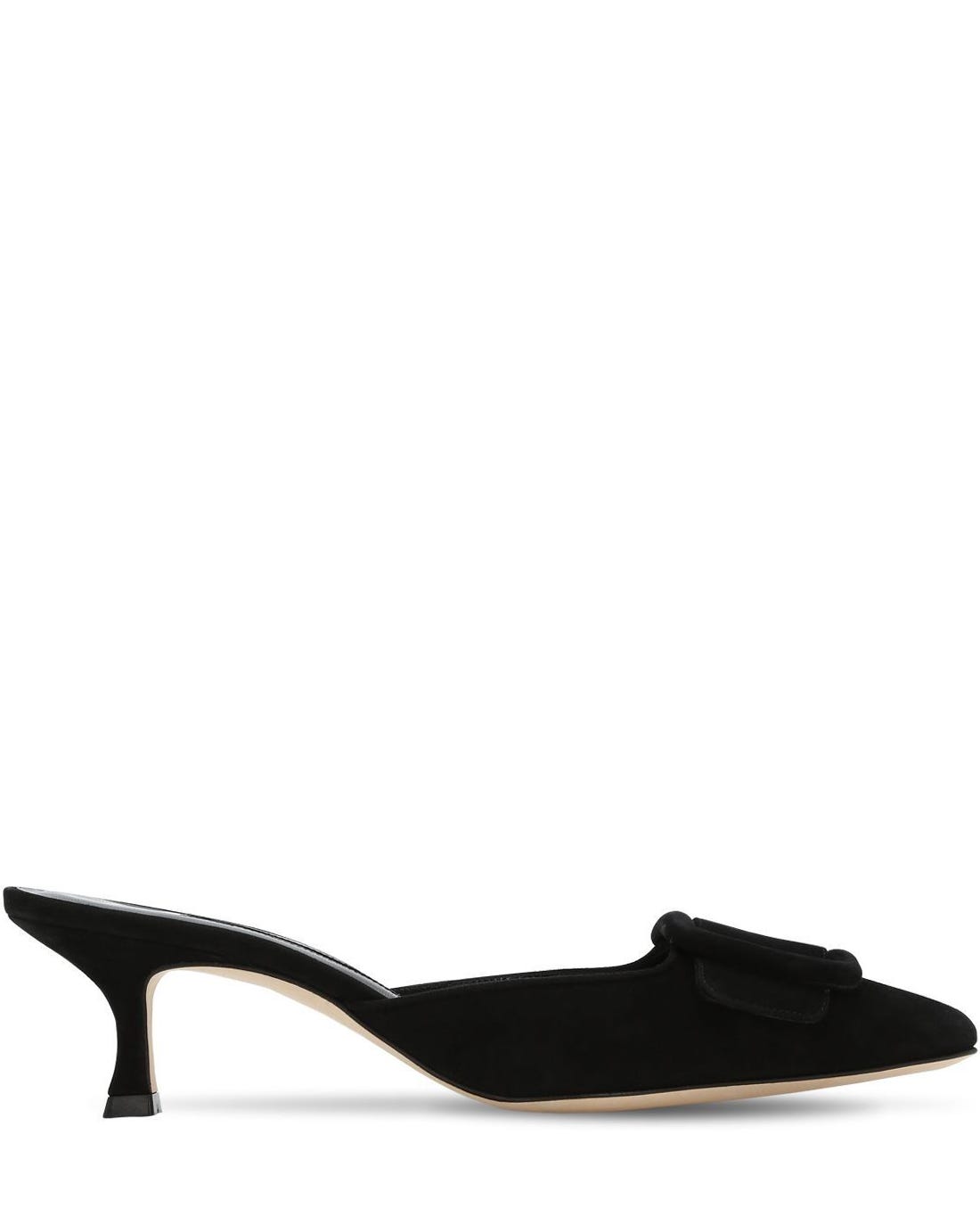 Maysale Suede Buckle Mules