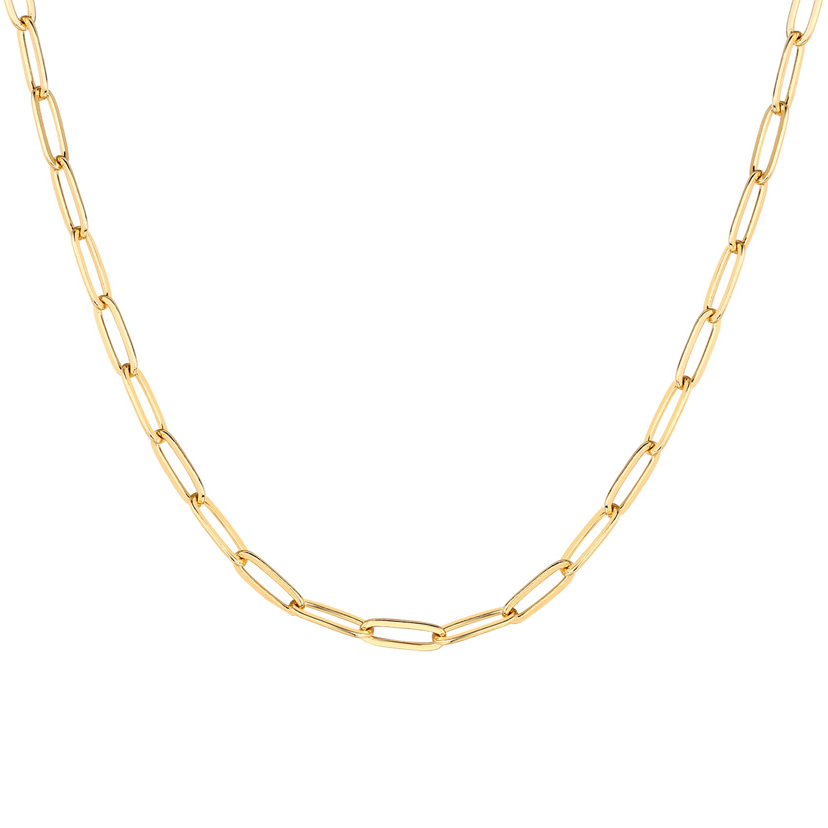 14kt Gold Plated Paperclip Chain Necklace